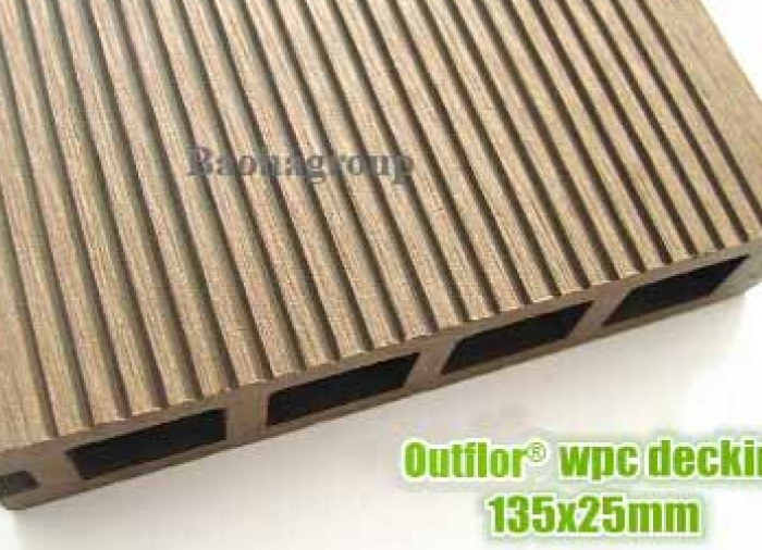 Sàn gỗ nhựa WPC ngoài trời tấm rỗng OBM135-25A